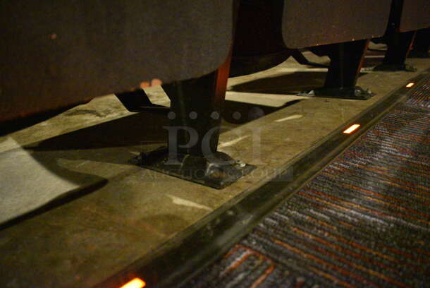 ALL ONE MONEY! Lot of One Row of 14 Gray Cinema / Movie Theater Seats! One Seat: 26x28x38. BUYER MUST REMOVE - Image 5 of 5