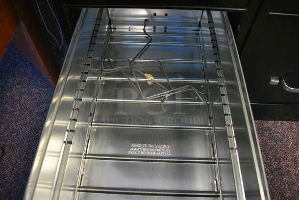 Staples Black Metal 4 Drawer Filing Cabinet. 15x27x52 - Image 3 of 7