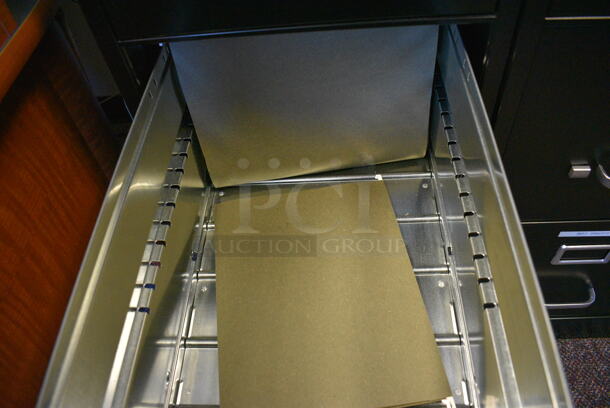 Staples Black Metal 4 Drawer Filing Cabinet. 15x27x52 - Image 4 of 7