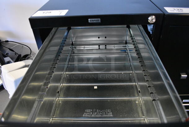 Staples Black Metal 4 Drawer Filing Cabinet. 15x27x52 - Image 6 of 7