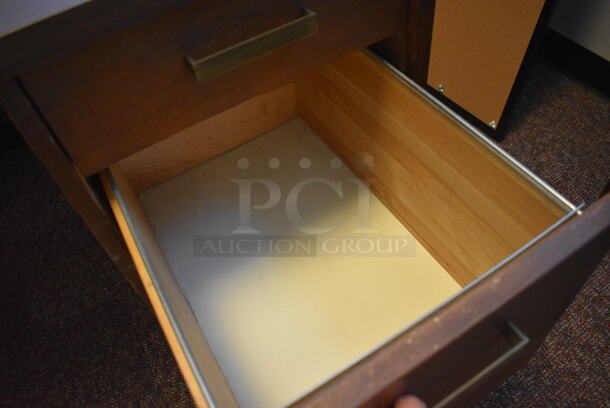Wood Pattern Desk w/ 5 Drawers. 72x36x29 - Image 5 of 5