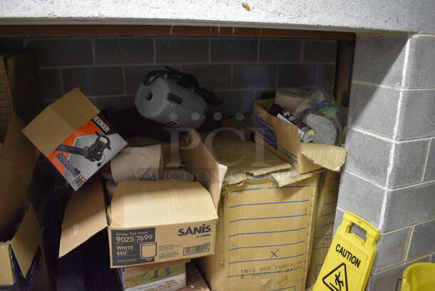 ALL ONE MONEY! ROOM LOT of Various Items Including Bags of Salt and Mop Buckets! BUYER MUST REMOVE - Image 3 of 5