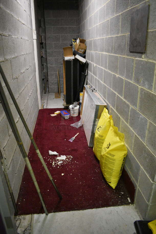 ALL ONE MONEY! ROOM LOT of Various Items Including Bags of Salt and Mop Buckets! BUYER MUST REMOVE - Image 4 of 5