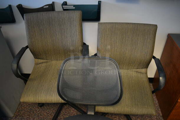 3 Office Chairs on Casters; 2 w/ Arm Rests. Includes 23.5x20x33. 3 Times Your Bid! - Image 3 of 3