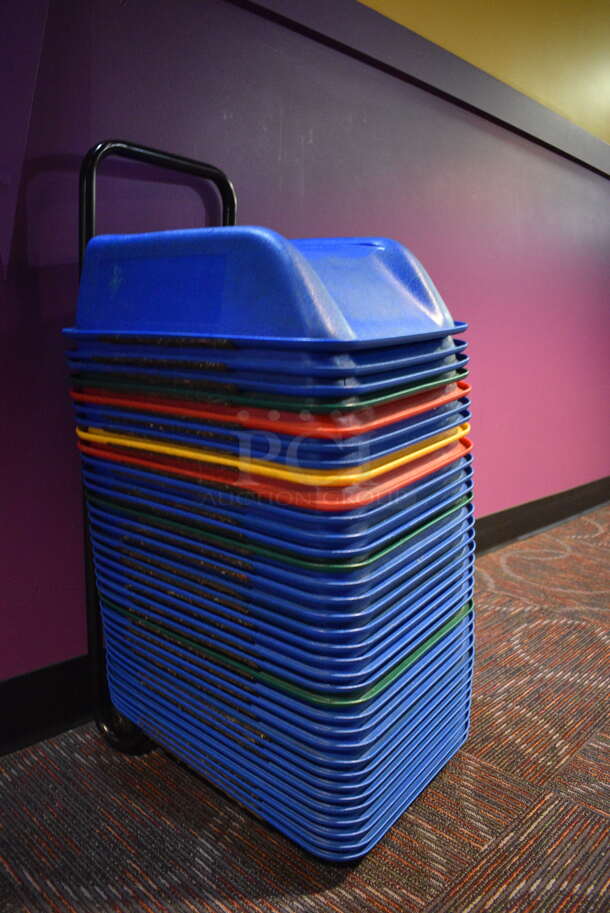 ALL ONE MONEY! Lot of Koala Kare Multi Colored Booster Cinema Seats for Children on Rack. 15x16x5 - Image 5 of 5