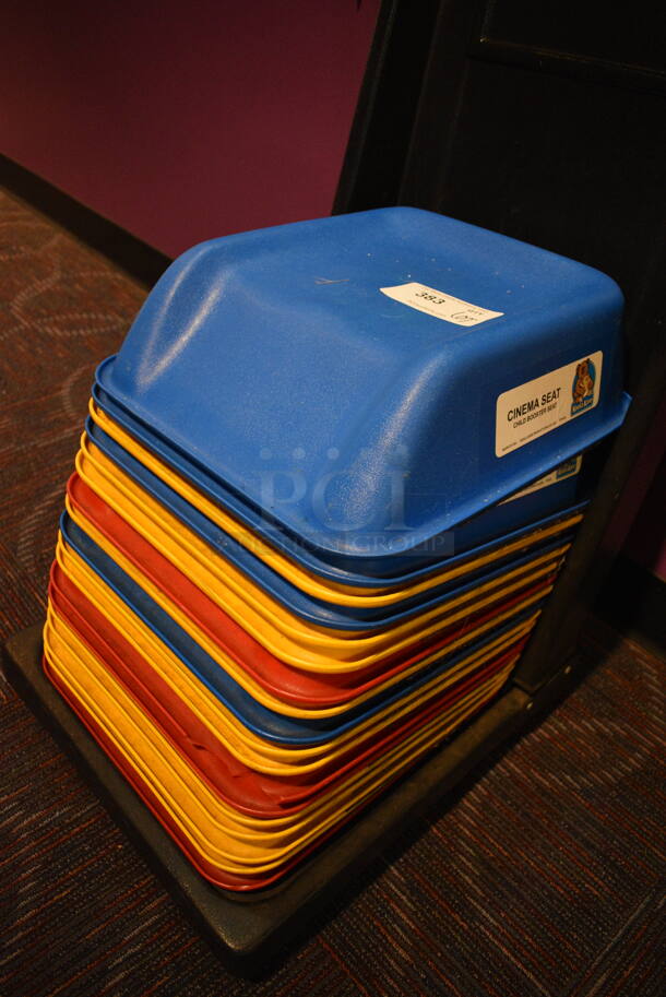 ALL ONE MONEY! Lot of Koala Kare Multi Colored Booster Cinema Seats for Children on Rack. 15x16x5 - Image 4 of 5