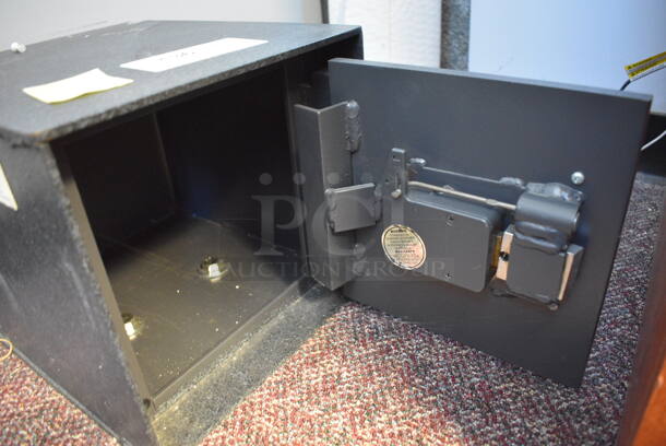 Gardall Gray Metal Single Compartment Safe. Currently Locked. 11.5x13x10. BUYER MUST REMOVE - Bolted To The Floor.  - Image 5 of 6