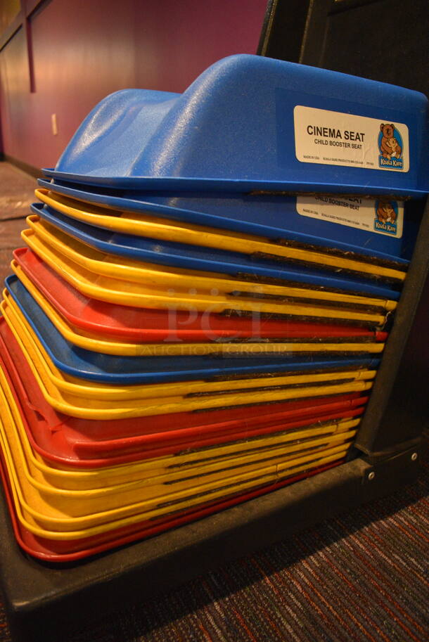 ALL ONE MONEY! Lot of Koala Kare Multi Colored Booster Cinema Seats for Children on Rack. 15x16x5 - Image 5 of 5