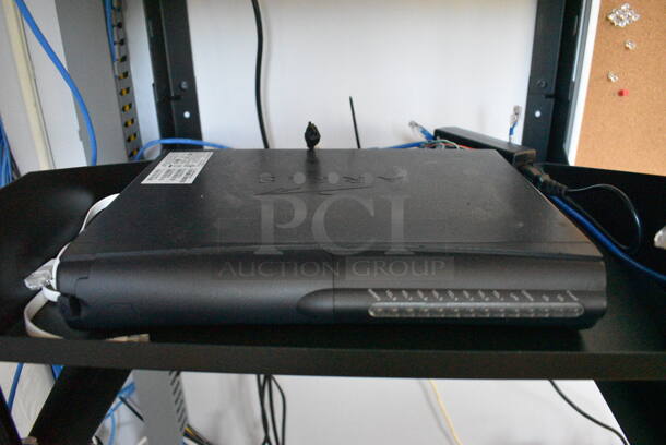 ALL ONE MONEY! Lot of Cisco SG300 28 Port Gigabit Managed Switch and Unit In Black Wall Mount Display. 20x18x24. BUYER MUST REMOVE - Image 3 of 4