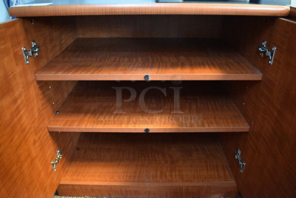 Wood Pattern 2 Door Cabinet. 29x21x28.5 - Image 3 of 3