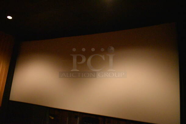 MDI Screens White Perforated Movie Theater Cinema Screen. 343x140. BUYER MUST REMOVE - Image 2 of 5