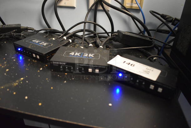 3 Shinybow 1x2 HDMI Distribution Amplifier w/ Scaler. 5x3x1. 3 Times Your Bid!