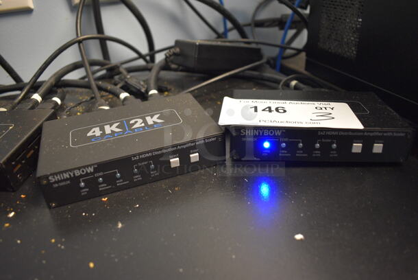 3 Shinybow 1x2 HDMI Distribution Amplifier w/ Scaler. 5x3x1. 3 Times Your Bid! - Image 4 of 5