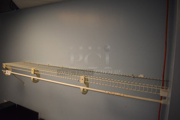 White Wall Mount Shelf. 72x12x14. BUYER MUST REMOVE