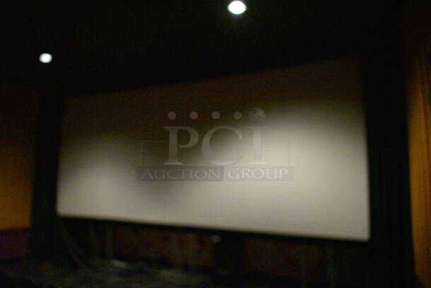 MDI Screens White Perforated Movie Theater Cinema Screen. 343x140. BUYER MUST REMOVE - Image 2 of 4