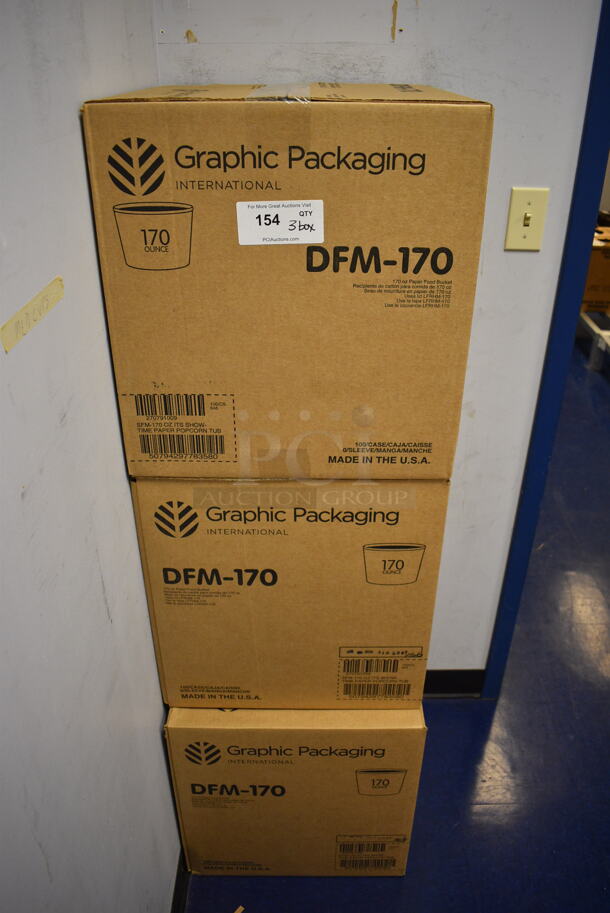 3 Boxes of DFM-170 Disposable Bowls. 3 Times Your Bid!