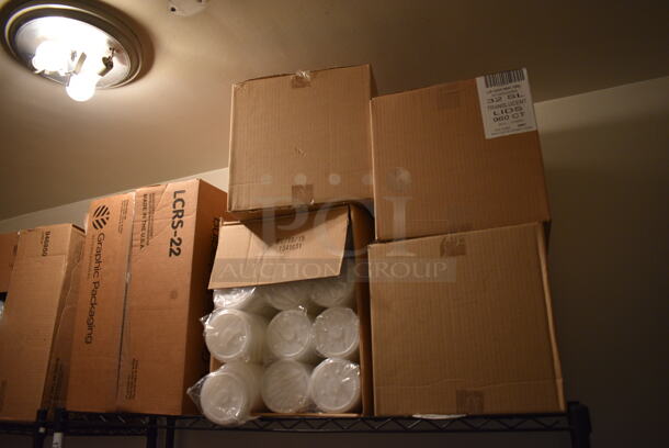 ALL ONE MONEY! Lot of Black 5 Tier Metro Style Shelving Unit w/ Contents! 48x18x74. BUYER MUST DISMANTLE. PCI CANNOT  DISMANTLE FOR SHIPPING. PLEASE CONSIDER FREIGHT CHARGES. - Image 2 of 4
