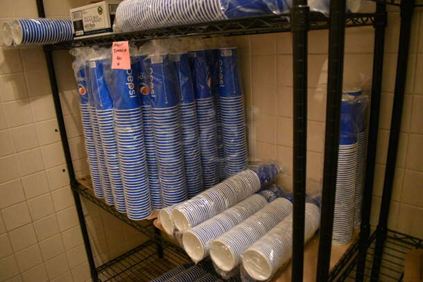 ALL ONE MONEY! Lot of Black 4 Tier Metro Style Shelving Unit w/ Contents! 48x18x74. BUYER MUST DISMANTLE. PCI CANNOT  DISMANTLE FOR SHIPPING. PLEASE CONSIDER FREIGHT CHARGES. - Image 3 of 5