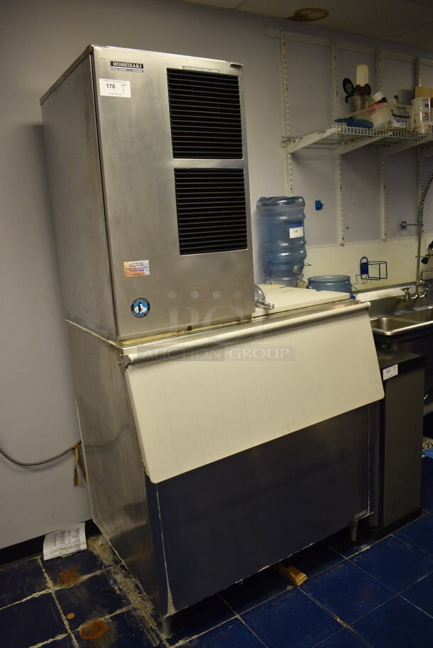 BEAUTIFUL! Hoshizaki Model KM-630MAE Stainless Steel Commercial Air Cooled Ice Machine Head on Metal Commercial Ice Bin. 208-230 Volts, 1 Phase. 35x44x85. BUYER MUST REMOVE. Tested and Working! - Image 2 of 7