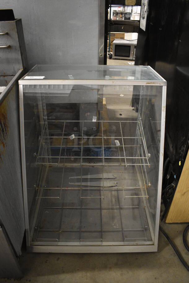 SUPER! Commercial Dry Glass Display Case With Racks. 30x30x34.5