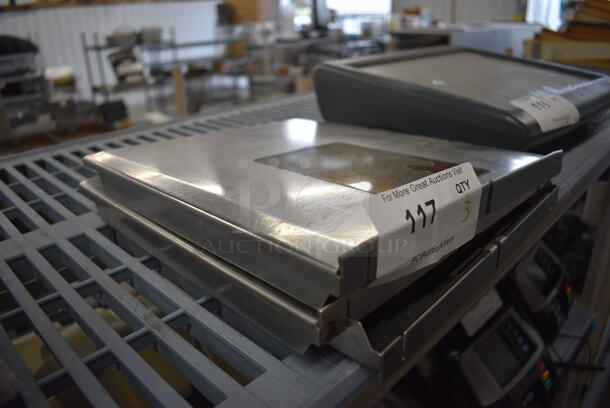 3 Metal Panels w/ View Through Window. 11x12.5x1. 3x Your Bid - Image 1 of 3