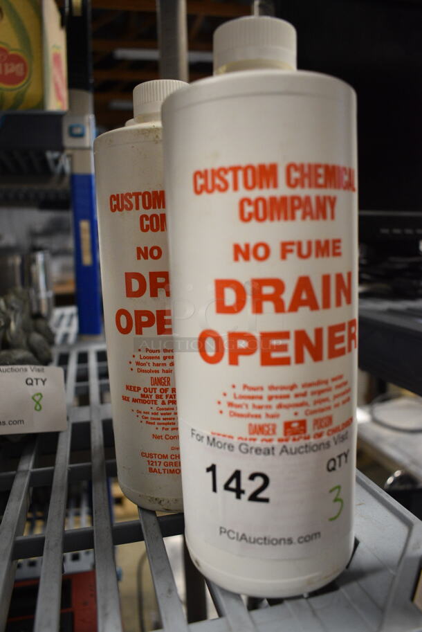 3 Custom Chemical Company No Fume Drain Opener Bottles. 3x3x9. 3x Your Bid
