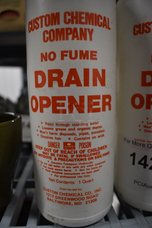 3 Custom Chemical Company No Fume Drain Opener Bottles. 3x3x9. 3x Your Bid - Image 2 of 2