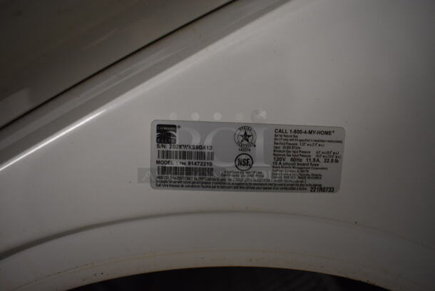 Kenmore Model 796.91472210 Elite Smart Dryer w/Kenmore Connect, Steam, and View Through Door.  120 Volts, 1 Phase. 27x29x53 - Image 7 of 9