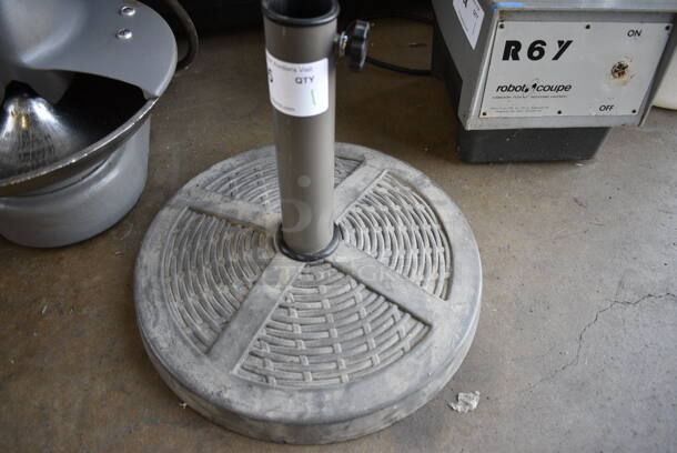 Metal Patio Umbrella Stand. 16x16x15 - Image 1 of 2
