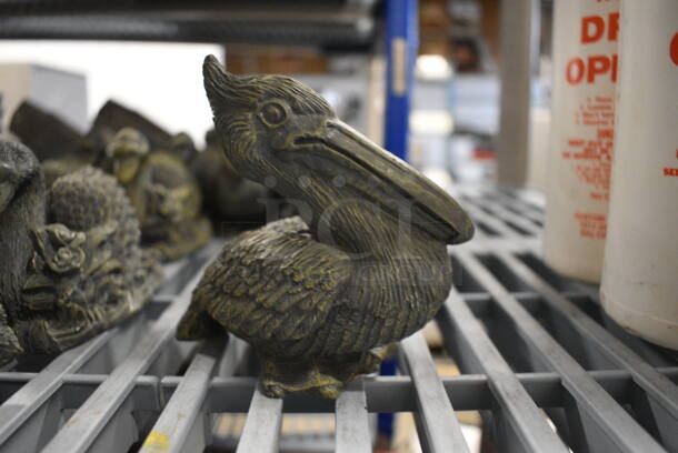 8 J.T.S International Inc. Bronze Decorative Pelican Figurines. 4.5x2x4. 8x Your Bid!  - Image 3 of 4