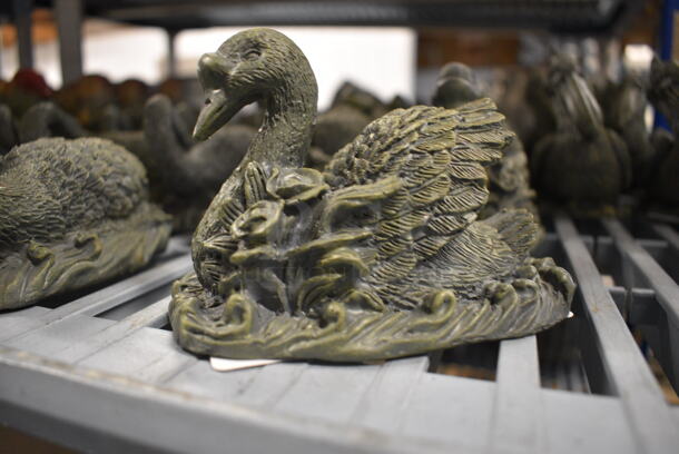 9 J.T.S International Inc Bronze Decorative Swan Figurines. 5x3x3.5. 9x Your Bid - Image 2 of 4