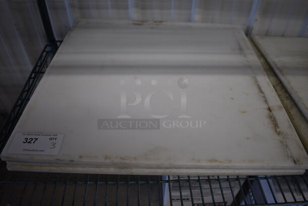 3 White Cutting Boards. Includes 24x24x0.5. 3 Times Your Bid! - Image 1 of 4