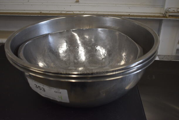 4 Metal Bowls. Includes 16x16x6. 4 Times Your Bid! - Image 1 of 4