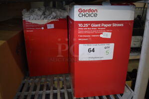 5 Boxes of 10.25" Paper Straws. 5x Your Bid!