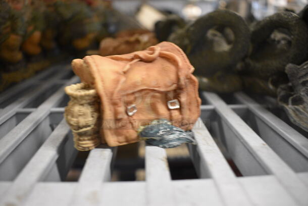 7 Decorative Back Pack Figurines w/Ice Fishing Man Inside. 2.5x2x2. 7x Your Bid - Image 2 of 4