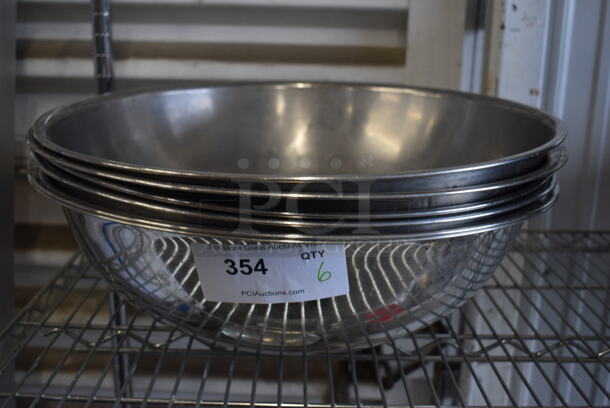 6 Metal Bowls. 18x18x6. 6 Times Your Bid!