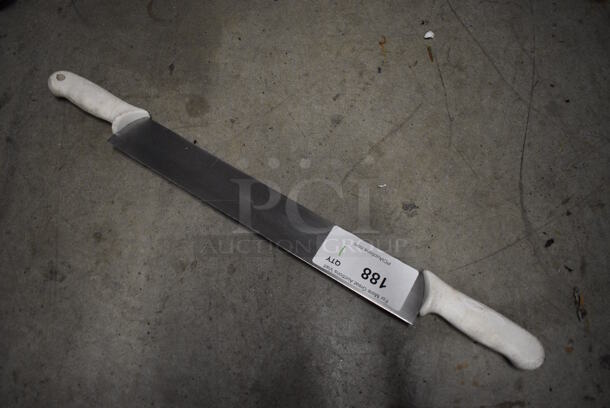 Metal Cheese Knife w/ 2 Handles 26" - Image 1 of 5