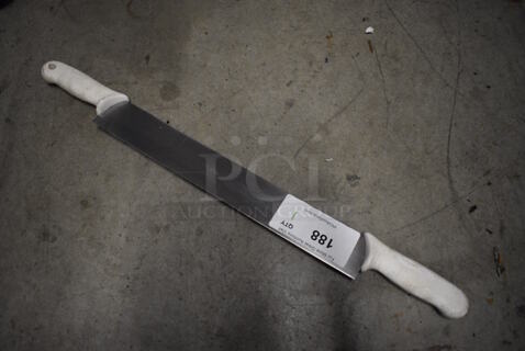 Metal Cheese Knife w/ 2 Handles 26"