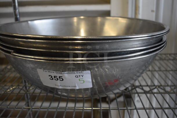 5 Metal Bowls. 17.5x17.5x5.5. 5 Times Your Bid! - Image 2 of 6