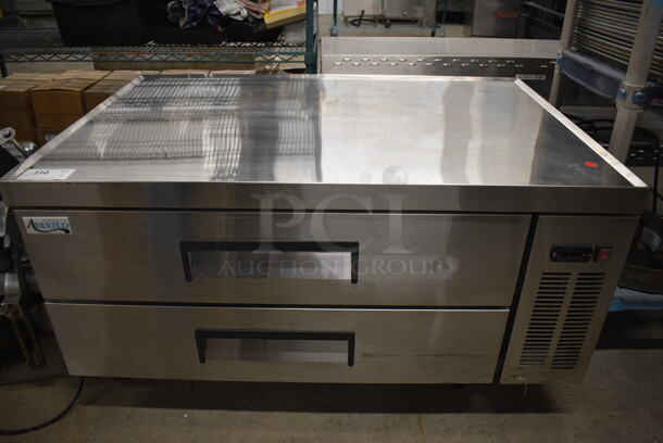 BRAND NEW! SWEET! Avantco Model 178CBE48HC Stainless Steel Commercial 2 Drawer Chef Base on Commercial Casters. 115 Volts, 1 Phase. 48.5x32x26. Tested and Working!