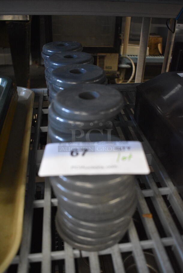 ALL ONE MONEY! Lot Of Poly Gray Bumpers for Commercial Casters. 3.5x3.5 - Image 1 of 3