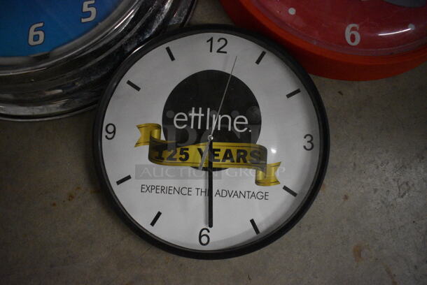 3 Various Clocks; Pepsi, Diet Coke / Coke / Sprite and Ettline. Includes 17x3x17. 3 Times Your Bid! - Image 2 of 5
