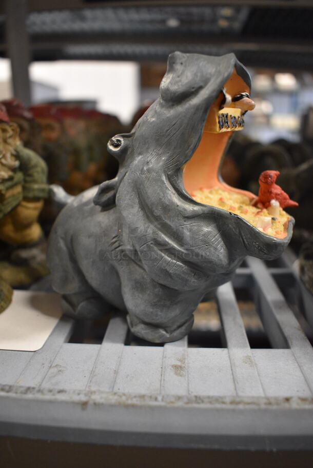 8 Decorative Hippo Figurines. 4x2.5x4.5. 8x Your Bid - Image 4 of 4
