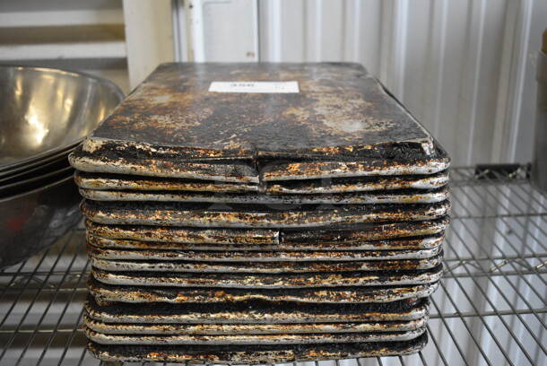 14 Metal Half Size Baking Pans. 13x18x1. 14 Times Your Bid!