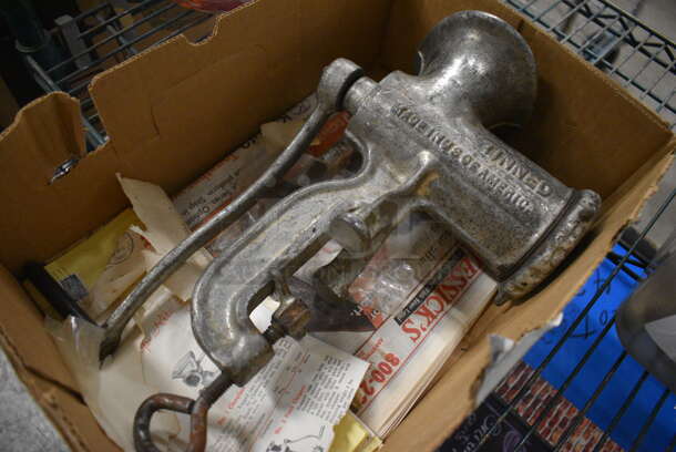 Metal Commercial Meat Grinder. 7x4x13 - Image 2 of 6