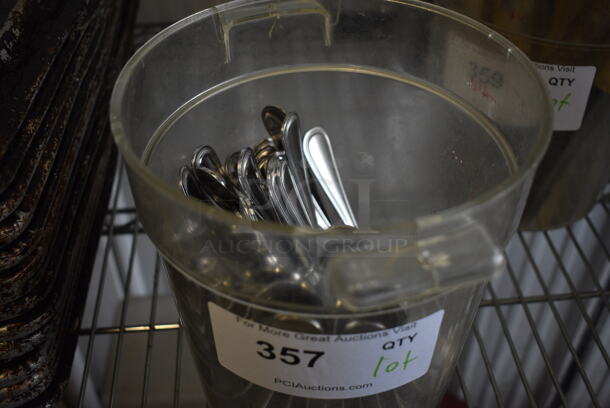 ALL ONE MONEY! Lot of Various Spoons in Poly Bin! 6.5" - Image 1 of 4