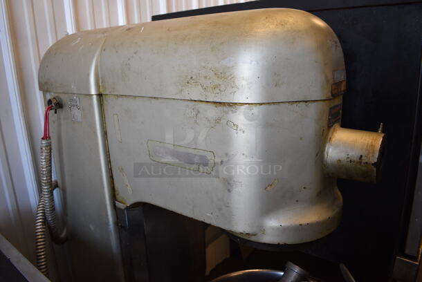 Hobart Model L800 Commercial Floor Style 80 Quart Mixer w/Stainless Steel Mixing Bowl and Dough Hook, Whisk, and Beater Paddle Attachments. Planetary Drive Shaft Needs Repaired. 220 Volt, 3 Phase. 29x41x56. - Image 10 of 11