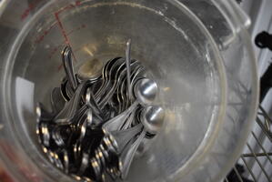 ALL ONE MONEY! Lot of Various Spoons in Poly Bin! 6"