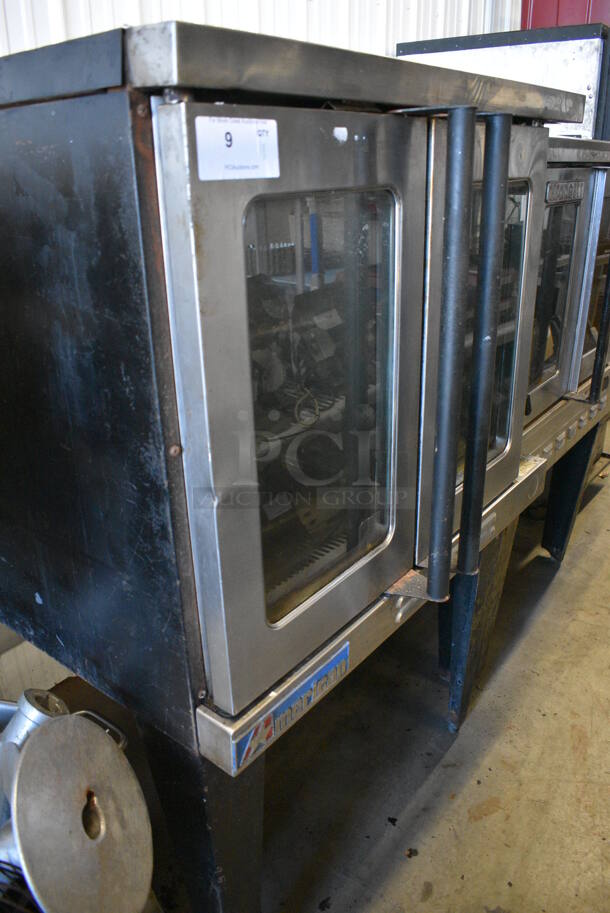 SPLENDID! American Single Deck Stainless Steel Commercial Full Size Convection Oven w/View Through Doors, Metal Oven Racks and Thermostatic Controls on Metal Legs. 29x41x56 - Image 2 of 8