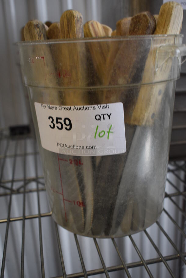 ALL ONE MONEY! Lot of Metal Knives in Poly Bin! 10" - Image 1 of 5